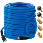 Pressure Washer Hose 100 FT, 3600 PSI Flexible Kink Resistant Power Washer Ho...