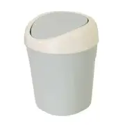 JY (Blue)Plastic Mini Desktop Waste Trash Rubbish Can With Lid Portable Table