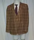 Isaia Dandy Attitude Brown Plaid Cashmere Blend Two Button Sport Coat 46R NWT