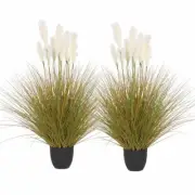 2X 137cm Artificial Indoor Potted Reed Bulrush Grass Tree Fake Plant Simulation