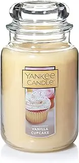 YANKEE CANDLE 1093707Z Vanilla Cupcake Classic Jar Candle, Large, Cream