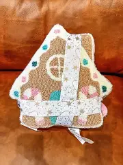 Cynthia Rowley Gingerbread House Christmas Tree Decorative Pillows (2) 13x13”