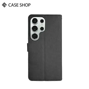 CASE SHOP Samsung S24 系列 前收納側掀皮套-黑S24+