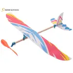 彈性橡皮筋動力 DIY 泡沫飛機模型套件飛機益智玩具