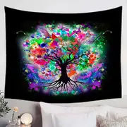 Artistic Crazy Colored Tree Tapestry