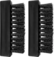 GLADFRESIT 2Pcs Hand Nail Brushes, Plastic Fingernail Cleaning Brushes, Nylon Stiff Bristle Nail Scrubbing Brush (Black)