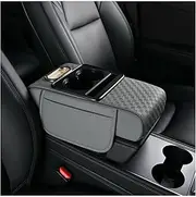 Car Arm Rest Cushion for Toyota C-HR C-hr SUV 2016-2024 2025, Center Console Armrest Pillow Car Armrest Pad Trucks with Cup Holder, Armrest Pad Storage Bag(Gray)