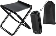 Camping Stool, Folding Small Chair, Portable Outdoor Fold-Up Stool, Tall Large Size Comfortable Foldable Chair for Fishing, Hiking, Beach, Travel (Large)