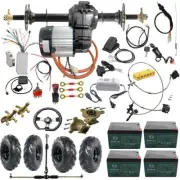 760mm Go kart Differential Rear Axle kit 48V1000W Motor Wheel ATV Golf Cart Bike