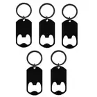 5 PACK Stainless Steel Flat Bottle Opener with Keychain-Bar Key- Bottle9875