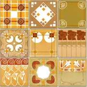 Mural Ceramic Art Nouveau Backsplash Bath 6" Tile #520