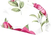 [FVQL] Pack of 2 Surgical Cap Scrub Cap with Buttons, Rose Flower Floral Pattern Art