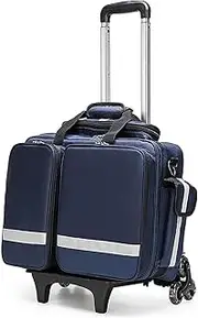 Portable First Aid Kit Bag, Professional First Aid Kits Storage Medical Bag with with Trolley Duffel, Large Capacity Outdoor Waterproof Emergency Rescue Kit,Ideal for EMT, EMS, Paramedics(Blue)