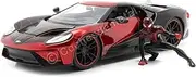 Jada 1:24 Diecast 2017 Ford GT With Miles Morales Figure,Black and Red