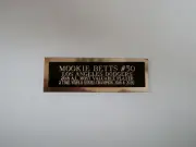 Mookie Betts Baseball Card Plaque or Baseball Ball Cube Nameplate 1" X 3"