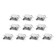10 pcs Micro USB Female Socket Connector 5 Pin Jack Sockets 180 Degrees 1A 30V