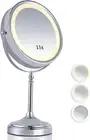 MIRRORVANA Lighted 15X/1X Magnifying Mirror on Stand (Chrome)