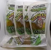 Lot of 5 Pouches Van Holten's Warheads Extreme Sour Jumbo Dill Pickle In-A Pouch