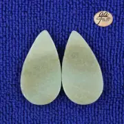EA19517# 1 Pair Natural genuine Gemstone matched Amazonite earrings Cab