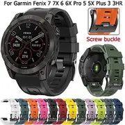 Watch Band for Garmin Fenix 7 7X 6 6X Pro Epix Pro 47mm 51mm Instinct 2X Approach S70 47mm S62 S60 Forerunner 955 945 Epix Marq Descent Quatix 22mm 26mm Silico