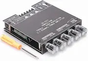 50W+50W+100W 2.1 Channel Subwoofer Amplifier Board with Treble and Bass Control, Dual TPA3116 Chip, DC 12-24V, Bluetooth and AUX Inputs, DIY Wireless Speakers AMP Board, Password Free (ZK-TB21)