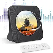 Portable CD Player with Bluetooth, Rechargeable CD player for Car, Kids CD player with Remote Control, Dust Cover, FM Radio, USB and AUX Connection, Black CD Players for Home