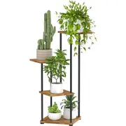 4-Tier Tall Plant Stands Plant Shelf Indoor Clearance, Corner Display Rack Flower Pot Holder, Metal Flower Shelves for Multiple Plants