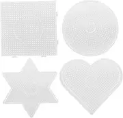 DIY Child Stencil Puzzle Kit 4pcs Geometric Templates Safe Bean Templates for Boys and Girls' Educational Play