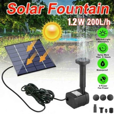 Solar Fountain Pump for Water Feature Outdoor DIY Solar Bird Bath Fountain