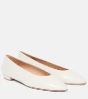[Gianvito Rossi] Gianvito Rossi Amelia leather ballet flats AU 8 white