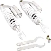 Shock Absorber 1Pair 280mm 320mm 350mm 390mm 415mm Air Rear Shock Absorbers Damping Suspension For Motorcycles Scooter ATV Gokart Sports suspension kit(Khaki)