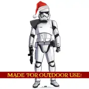 CHRISTMAS STORMTROOPER Plastic Outdoor YARD SIGN Star Wars Standup Standee