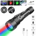 Tactical UV Light Red Blacklight Green Flashlight Blood Tracking Hunting Torch