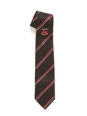 Black/Red Tie With Crest