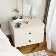 Modern Wooden Nightstand Bedside Table Bedroom End Side Desk with 2 Drawers