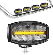 CO LIGHT 1 x 10 inch 70W14000LM spot/flood dual cup work light can irradiate ultra-long distance up to 370 m ultra-wide range IP68 suitable for trucks, heavy trucks