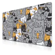 Desktop Mats Grey Work Table Mat, Large Mouse Pad Gaming Large Mouse Pads, De...