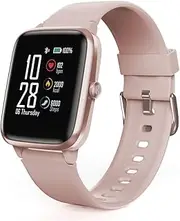 Hama Smart Watch 5910 GPS Waterproof (Fitness Tracker for Heart Rate/Calories, Sports Watch with Pedometer, Sleep Monitor, Music Control, Fitness Wristband for Women, 6 Days Battery Life) Rose