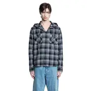 [OFF-WHITE] Check Hooded overshirt Black