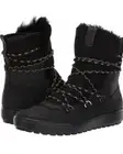 New Ecco Soft Tred L Sneaker Flat Boots Black 36 5 5.5 Leather Fur Wool