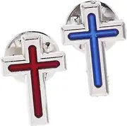 ULDIGI 2pcs Christian Cross Lapel Pin Brooch Prayer Pin for Suit Cross Decor Hat Decoration