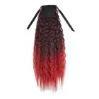 Multicolor Corn Curly Ponytail Wig Fluffy Bun Head Wig Women