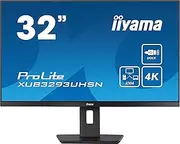 iiyama Prolite XUB3293UHSN-B5 31.5-Inch IPS LED Monitor 4K UHD HDMI DP USB3.0 USB-C 65W LAN KVM-Switch Slim-Line PC Screen