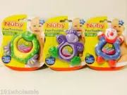 ❤ Nuby Fun Teether Massage stimulate gum soft 3m+ 3 Months BPA Free 2 Colours ❤