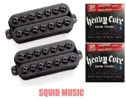Seymour Duncan SH-8 Invader 7 String Humbucker Mount Set Black ( 2 STRING SETS )
