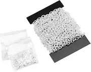 VILLFUL 121pcs Jump Rings Key Chains for Women Jewelry Magnetic Clasps Chain Jewelry Pendant Clasp Gold Ball Chain Necklace Extension Chain Triple Link Chain Multi Bead Chain Cable Silver