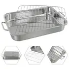 Premium Stainless Steel Oven Pan Grill Rack Baking Roaster Tin Built to Last