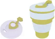 Cosogreen Collapsible Coffee Cups for Travel Silicone Folding Camping Cup w/Lid