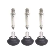 3/8 Inch Thread Tripod Spike and Rubber Tripod Feet, 3 Set Camera Mount Adapter