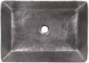 Premier Copper Products VREC2014EN Rectangular Vessel Hammered Copper Sink